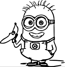 This merry christmas minions coloring pages is a lovely snowfall countryside view, with saint nicholas magical flying bright red nosed reindeer 2. Top 15 Cutest Minion Coloring Page For Kids Coloring Pages For Kids On Coloring Forkids Com