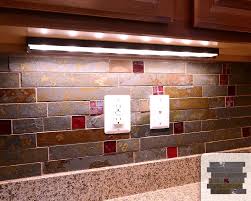 There are many variations of how to lay subway tile, but this tutorial is for the classic pattern.laying tile isn't terribly difficult, but a few tips and tricks will definitely help to. Rusty Slate Subway Mosaic Red Glass Kitchen Backsplash Tile Traditional Kitchen Dc Metro By Backsplash Houzz