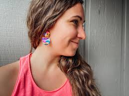 Abstract Art Earrings for Grand Millennials for Bold Spring Outfits, Quirky  Statement Jewelry, Polymer Clay Earrings