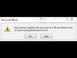 Fix Word Cannot Complete The Save Due To A File Permission Error Youtube