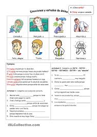 Verbo Estar Emociones Emociones Aula De Espanol Verbos