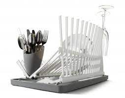 The unit has a sturdy steel construction to give it the capacity to hold stoneware and. Modern Dish Racks