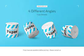 Download Toilet Paper Roll Mockup Set In Packaging Mockups On Yellow Images Creative Store