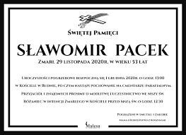 Aktor związany z teatrem powszechnym w warszawie. Slawomir Pacek Zaklad Pogrzebowy Malesa