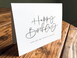 Birthday Card For Boyfriend What To Write Happy Birthday Card You Are My Favorite Person Birthday Card For Him For Her Hand Lettered Calligraphy In 2020 Birthday Cards For Him Happy Birthday Boyfriend Message Happy Birthday Boyfriend