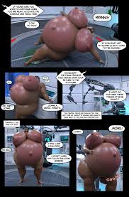 Charlotte Flayr approaching her peak in YlandraX's porn comic - intense belly expansion