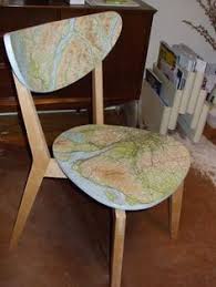 Materials Nordmyra Map Pva Glue Scissors Varnish Brush Description Inspired By Some Lovely Tables And Chairs I S Ikea Chair Painted Chairs Wooden Chair