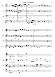 Chinese New Year Celebration For Flute Quartet Sheet Music Digital Sheet Music New Year Celebration