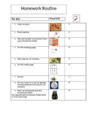 Homework Routine Checklist Editable