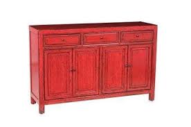 Otb Distressed Red 3 Drawer 4 Door Sideboard Main Buffet Table Furniture
