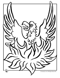 Phoenix coloring has spread from a childhood phoenix: Phoenix Coloring Page Phoenix Pages Tattoo Coloring Home
