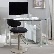 Modern Clear Glass Corner Computer Desk Glass Corner Desk Desks For Small Spaces Computer Desks For Home