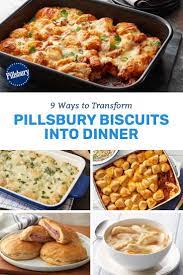 9 Ways To Transform Pillsbury Biscuits Into Dinner Biscuit Recipes Dinner Fast Family Meals Dinner Biscuit