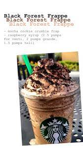 Black Forest Frappe Starbucks Recipes Starbucks Drinks Recipes Starbucks Secret Menu Drinks