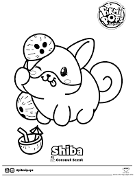 Free download 34 best quality shiba inu coloring pages at getdrawings. Kawaii Shiba Inu Coloring Pages Printable