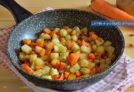 Patate e carote in padella. Le Patate E Carote In Padella Sono Un Contorno Semplicissimo E Molto Gustoso Si Preparano In 10 Minuti E Senza Un Goccio D Ricette Cibo Etnico Idee Alimentari
