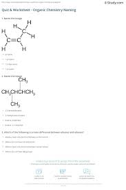 Hydrocarbon nomenclature naming drawing hydrocarbons worksheet 1 1. Quiz Worksheet Organic Chemistry Naming Study Com