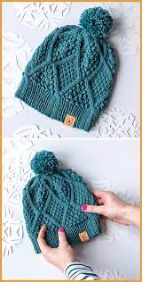 The Diamond Hat Free Knitting Pattern Beanie Knitting Patterns Free Knitting Patterns Free Hats Hat Knitting Patterns