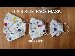 Diy 3 Size Face Mask Pleats Type Youtube In 2020 Masks Diy Kids Diy Sewing Diy Sewing Pattern