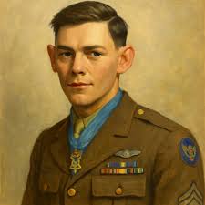 On his fourth mission, 20-year-old Technical Sergeant Forrest "Woody"  Vosler, a radio operator with the 358th Bombardment Squadron, faced a trial  by fire. Aboard a B-17 soaring over Bremen, Germany, the heavens