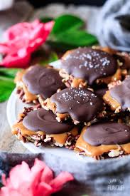 I used kraft caramel bits with no issues. Easy Chocolate Turtles Recipe Savor The Flavour