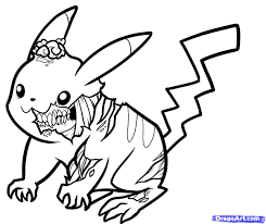 If you want to get your dose of daily cuteness, you can try the following pikachu coloring pages. Pinterest Zombie Coloring Pages Cool Easy Drawings Pokemon Coloring Pages