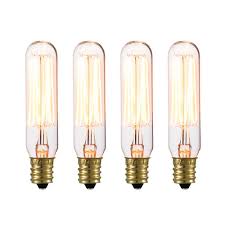 Globe Electric 40 Watt T6 Vintage Edison Incandescent Light Bulb 4 Pack 80151 The Home Depot