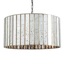 Gallery of mercury glass pendant lights. Sierra Large Paneled Mercury Glass Drum Pendant