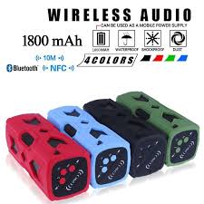 Waterproof Bluetooth Speaker Nfc 1800mah Power Bank Shockproof Stereo Wireless Player Bicycle Cycling Audio S Waterproof Bluetooth Speaker Audio Sound Wireless