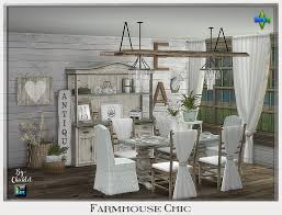 Ts4 Farmhouse Chic Dining Room Farmhouse Chic Dining Room Sims House Design Chic Dining Room