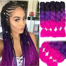 It also helps protect your natural hair. Amazon Com 24 Inches Jumbo Braiding Crochet Hair Prestretched 5pcs Lot 3 Tone Ombre Jumbo Box Braids Hair Extensions For Twist Braiding Hair 3 Tone Black Purple Rose Beauty