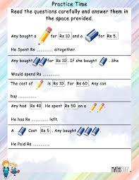 We provide math word problems for addition, subtraction, time, . Word Problems Grade 1 Math Worksheets