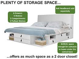 Memomad bali platform storage bed has a unique design that is elegant. Memomad Bali Storage Platform Bed With Drawers Queen Size Off White Pricepulse