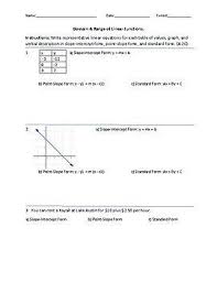 Write Linear Equations Convert From Slope Int Point Slope Standard Math Tutoring Activities Writing Linear Equations Middle School Math