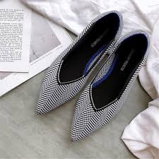 Free shipping & exchanges, and a 100% price guarantee! Street Smart Ladies Herringbone Knit Point Flat Shoes Solution Dress