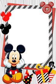 Birthday Frame Png Convite Aniversario Mickey Enfeites Do Mickey Decoracao Festa Mickey