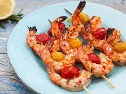 Las Brochetas Mas Ricas Son De Camaron Comidas De Camarones Brochetas De Camaron Camarones