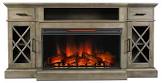 Hamilton 70 inch Fireplace TV Stand - Weathered Grey Leons