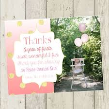 Pink Ombre Thank You Card First Birthday Thank You Card Etsy Birthday Thank You Cards Birthday Thank You Birthday Template
