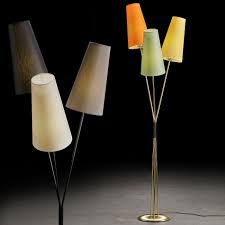 Chandelier floor lamp floor lamp shades floor lamps bedside lamps blue vintage lampshades handmade lampshades custom lamp shades element lighting plug in pendant light. Fifties Floor Lamp In 1950s Style With 3 Fabric Shades Lots Of Colour Options Casa Lumi