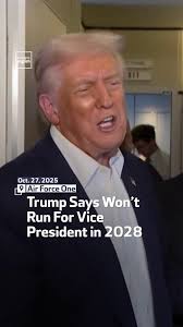 US President Donald Trump says that he will not run for the vice president  in 2028. Read more via the link in our bio.👆, #Trump #US