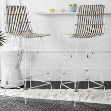 Black And White Rattan Bar Stools Wik6508c Set2 Bar Stools Furniture By Wicker Bar Stools Rattan Bar Stools Bar Stools