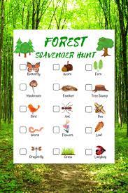Forest Scavenger Hunt Nature Scavenger Hunt Charlotte Etsy In 2021 Nature Kids Outdoor Scavenger Hunts Forest School Activities