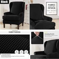 How to make an armchair slipcover. Stretch Wing Chair Cover Spandex Armchair Slipcovers Printed Wingback Chair Cover Sofa Protector 17 Colors Chair Cover Aliexpress