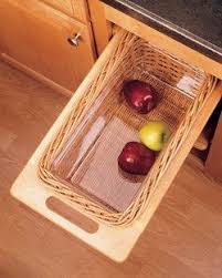 pull out wicker storage baskets for