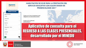 Últimas noticias, fotos, y videos de clases presenciales las encuentras en perú21. Aplicativo De Consulta Para El Regreso A Las Clases Presenciales Desarrollado Por El Minedu Accede Aqui Repositorio De Educacion