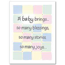 A Baby Brings So Many Blessings Baby Congratulations Card