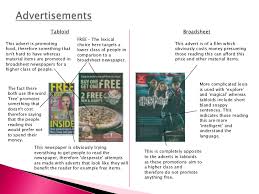 Comparing Broadsheet And Tabloid Newspapers