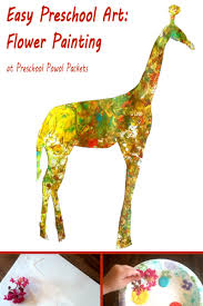 But now that you are a professional, don't you think, you are a bit old to play with your paintbrush? Flower Painting Giraffes Preschool Art Preschool Powol Packets