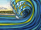 Hawaiian surf art